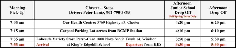 Chester Route 2526